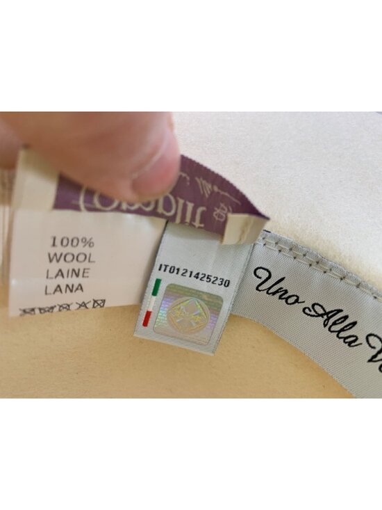 Hand-Painted Sunflower Wool Hat By Uno Alla Volta & Complit M Italy Box EUC main image 9